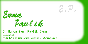 emma pavlik business card
